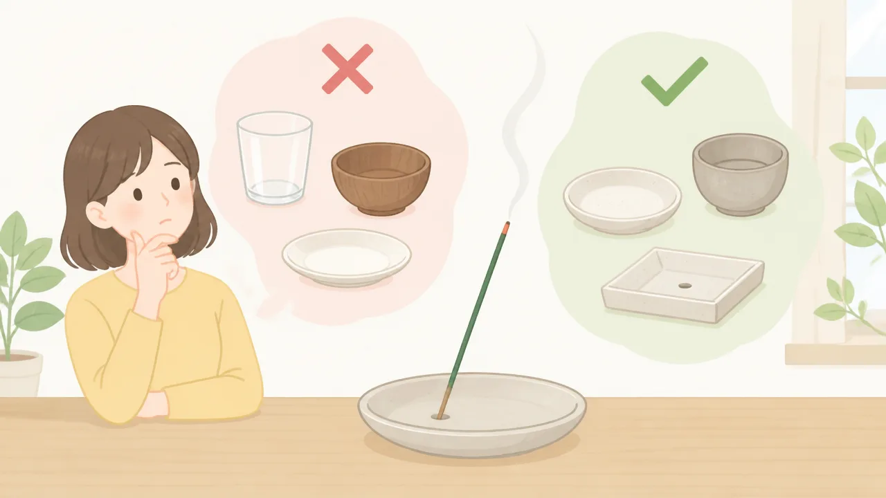 お香皿はなんでもいい?代用品の選び方と安全な使い方を解説